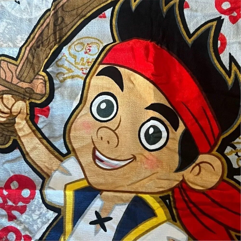 Disney Jake and the Never Land Pirates Beach Towel Gray 58 x 29 Kids Print